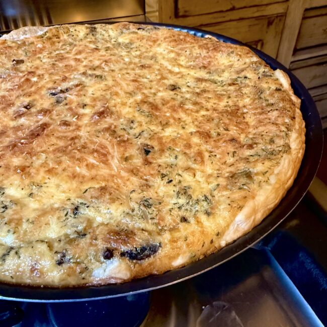 LEEK + MUSHROOM OPEN PIE